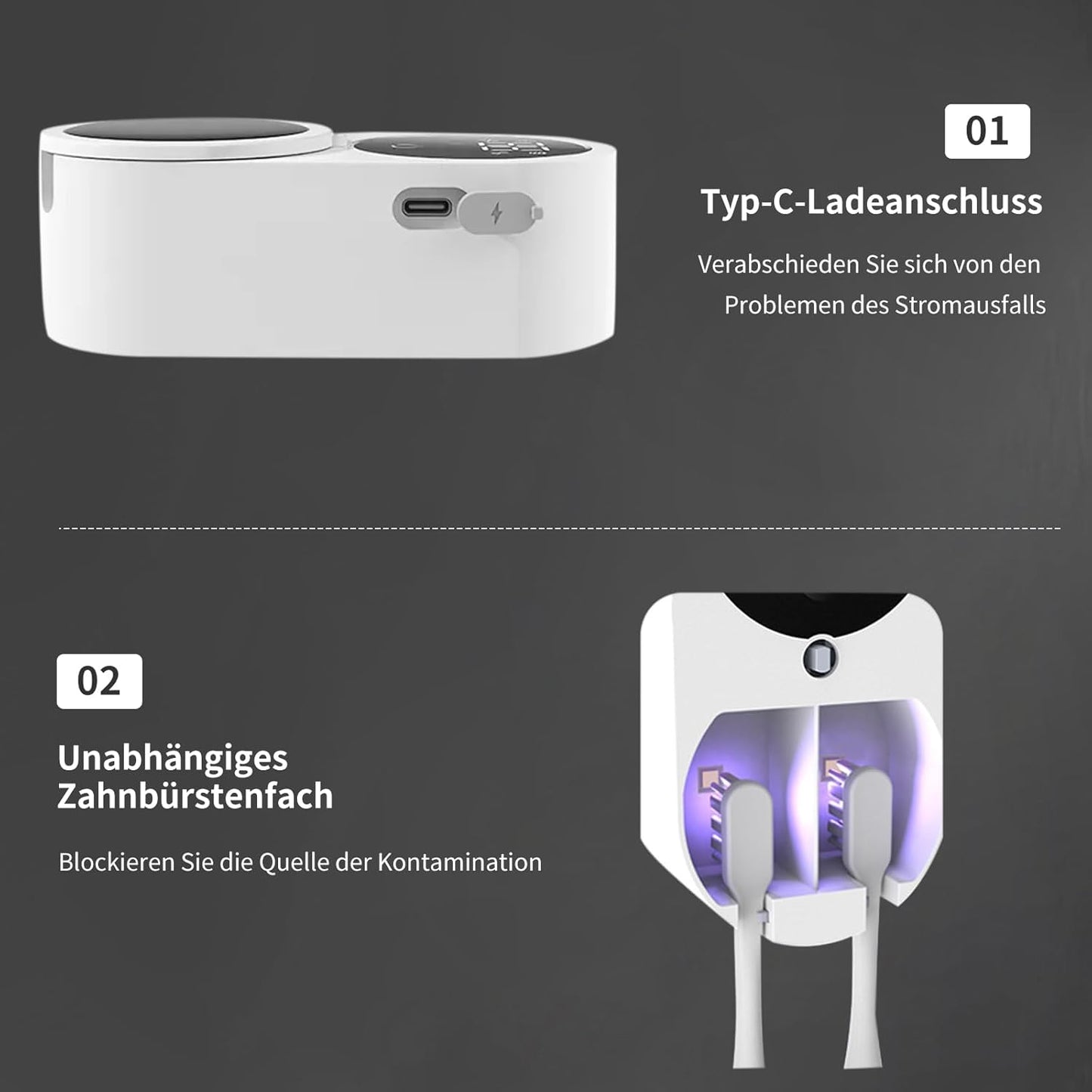 Hygiene Plus - Smarter UV-Zahnbürstensterilisator