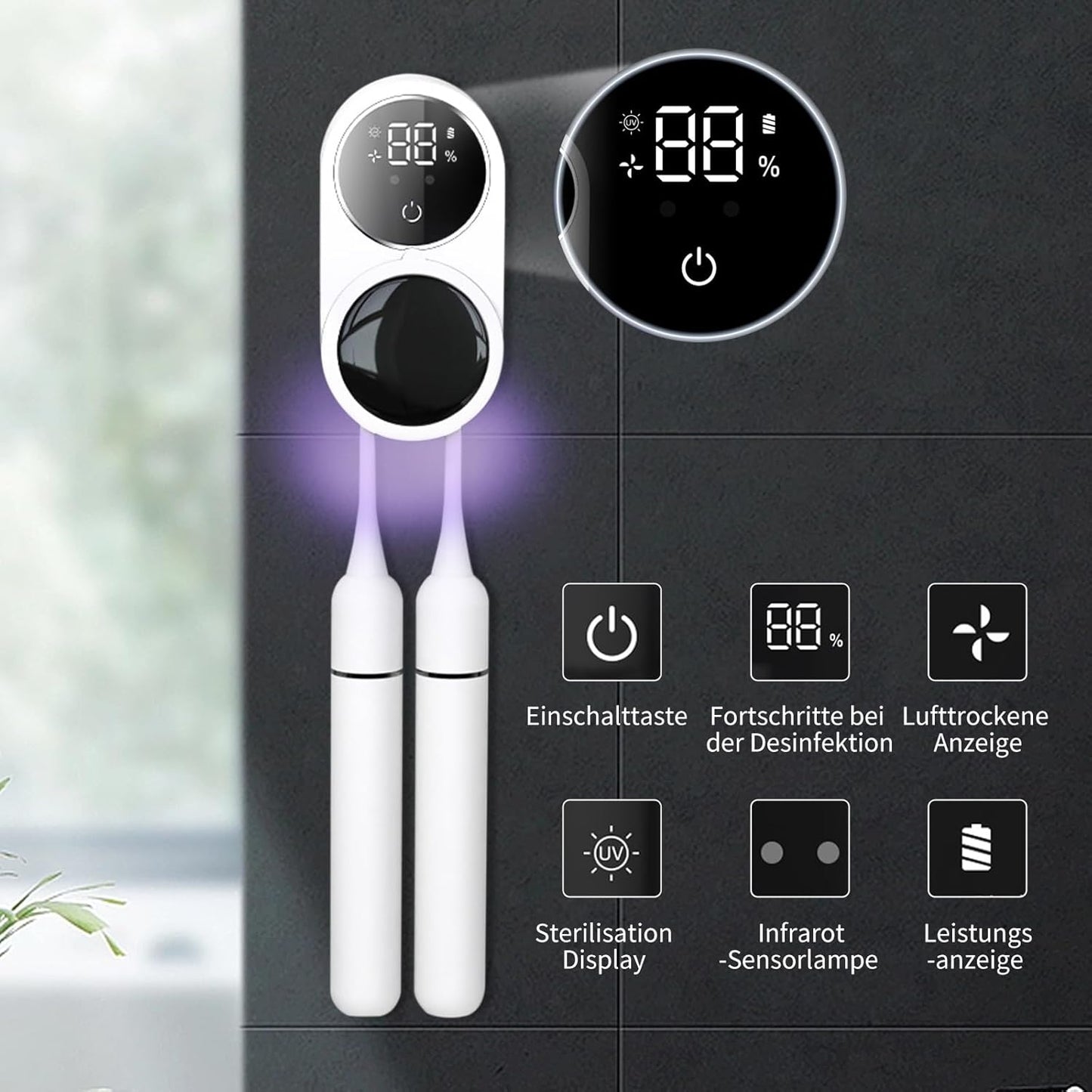 Hygiene Plus - Smarter UV-Zahnbürstensterilisator