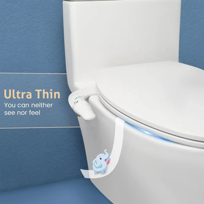 SAMODRA UltraSlim – Kompakte Bidet-Befestigung mit verstellbarem Wasserdruck und zwei Düsen für optimale Reinigung