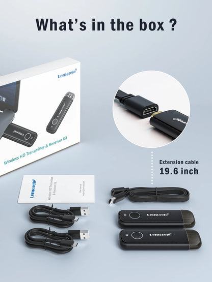 Lemorele 50M Wireless HDMI Magic: Dein 1080P Streaming-Held für Laptop, TV, Projektor & Monitor